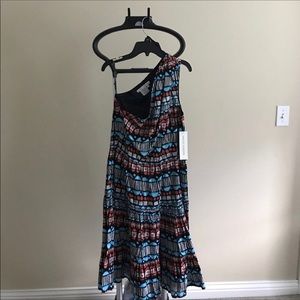 MAGGY LONDON ONE SHOULDER DRESS SZ 10